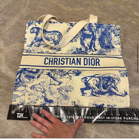 New Christian Dior Dioriviera Straw Tote Bag With Star Dior Charm - Picture 1 of 16